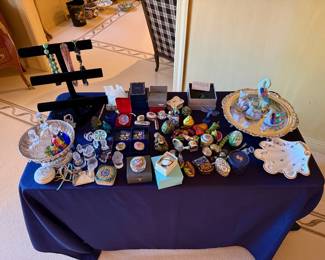 Limoges and Tiffany Trinket Boxes, Lalique, Herend