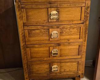 95 VintageDixieClipperShipFourDrawerWoodDresserWallMirror