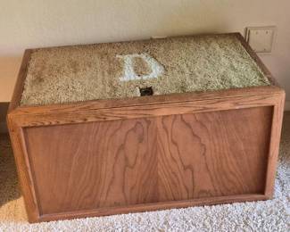 124 VintageLargeWoodKidsToyStorageChestDualsasaBench