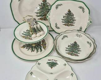 42 SpodeChristmasTreeServingPlattersPlatesAccessories