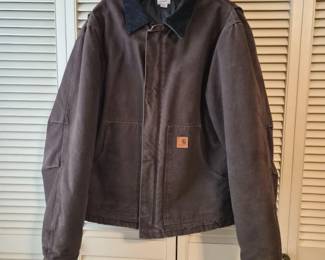 46 CarharttJacketRuggedWorkwearDarkBrownSizeL
