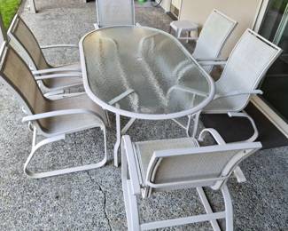 17 PatioTablewithGlassTopSixChairs
