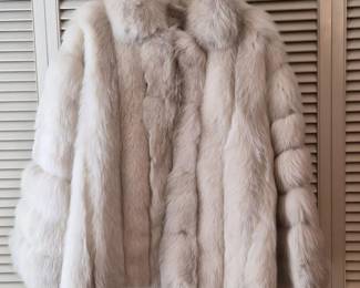 62 SagaFoxOffWhiteHipLengthFurCoat