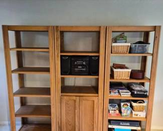 57 ThreePieceWoodShelvingUnits