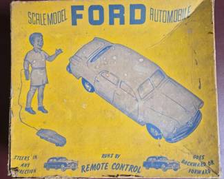 166 VintageRemoteControlFordScaleModelDisplayToyOriginalBox