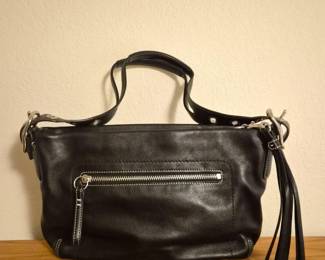 88 BlackLeatherCoachLegacy1417ShoulderBag