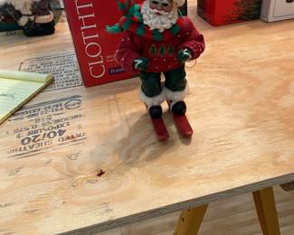 skiing santa