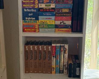 VHS, bookshelf