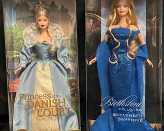 Collector Edition Barbie Dolls – Princess of the Danish Court & September Sapphire
