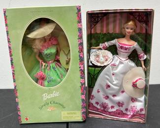Vintage “Simply Charming” (2001) & “Victorian Tea” (2002) Barbies – New in Box
