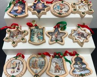 (12) Sweet Traditions: (12) Danbury Mint Hummel Ornaments
