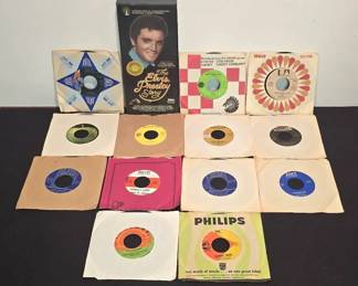 Classic Rock 45's:THE ROLLING STONES, CREEDENCE, RINGO STAR, THREE DOG NIGHT, ELVIS(Box Cassettes)++
