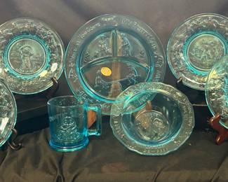 TIARA Blue Nursery Rhymes Dishware

