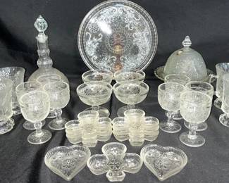 Large Clear Tiara Glassware Collection
