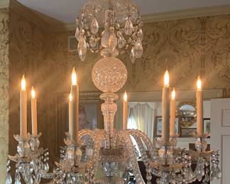 vintage/antique Waterford chandelier (off-site, shown by arrangement, call ahead or ask at sale)