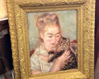 Renoir reproduction of Woman with a Cat
