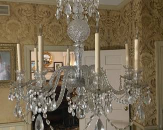 vintage/antique Waterford chandelier (off-site, shown by arrangement, call ahead or ask at sale)