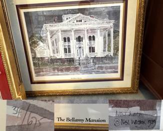 The Bellamy House framed print, numbered and signed