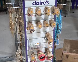 Another view of the jewelry display, hundreds to choose from