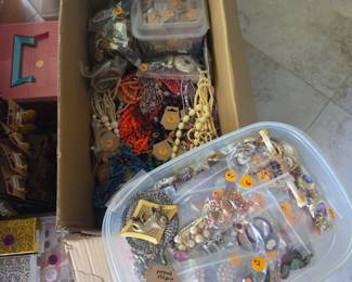 Some of the jewelry, mostly costume jewelry 