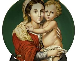 Limoges Madonna Child Plate 