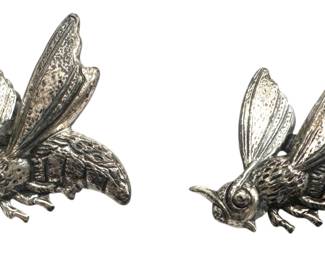 2 Beau Sterling Bee Pins 