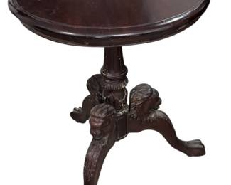 Vintage Dark Wood Wine Table 