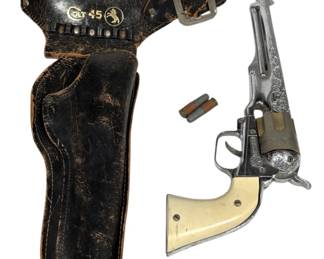 1950s Hubley Colt 45 Cap Gun  Holster 