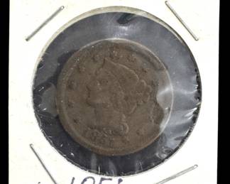 1851 Braided Hair Large Cent 