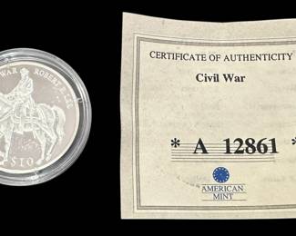 Civil War .999 Silver Coin 