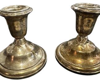Vintage Weighted Sterling Candle Holders 
