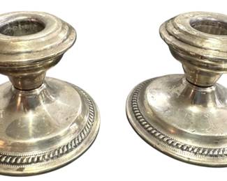 Vintage Weight Sterling Candle Holders 