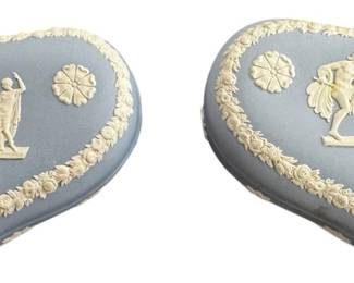 Wedgwood Jasperware Heart Trinket Boxes 