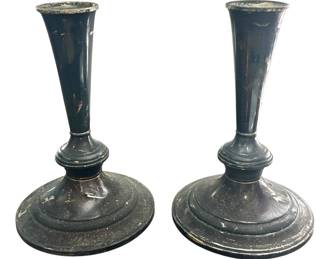 Gorham Sterling Cement Filled Candlesticks 