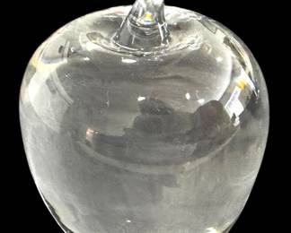 Spode Glass Crystal Paperweight Apple 