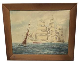 White Clipper Coriolands Painting by R 