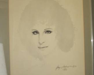 Barbara Streisand Lithograph (signed by Gary Saderup)
