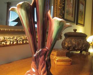 Vintage (1950's) Royal Haeger Tulip Triple Leaf Vase