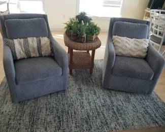 Lillian August swivel chairs - two available