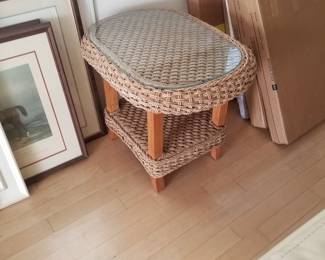 Glass top accent table