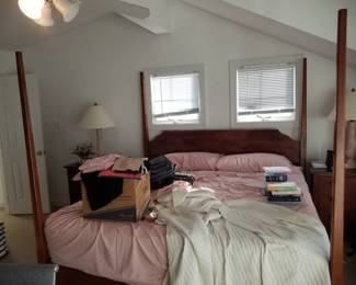Ethan Allen king bedroom suite: king bed