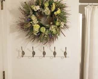 Wreath; hook rack