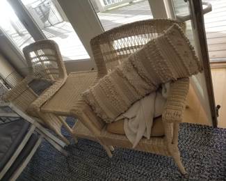All-weather wicker chairs & table
