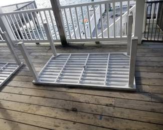 Outdoor dining sets seat 6; two sets available