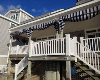 Vinyl railings; awnings