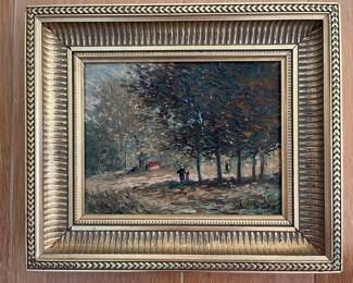 LISTED ARTIST: Paul Flaubert (1928-1994), landscape oil on board