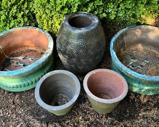 Many beautiful pots