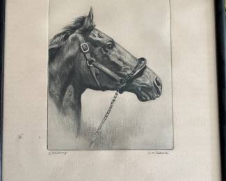 LISTED ARTIST: RH Palenske (1884-1954) "Whirlaway", talio-crome repro