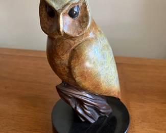 SPI sold brass owl sculpture