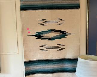 Mexican wool wall hanging rug